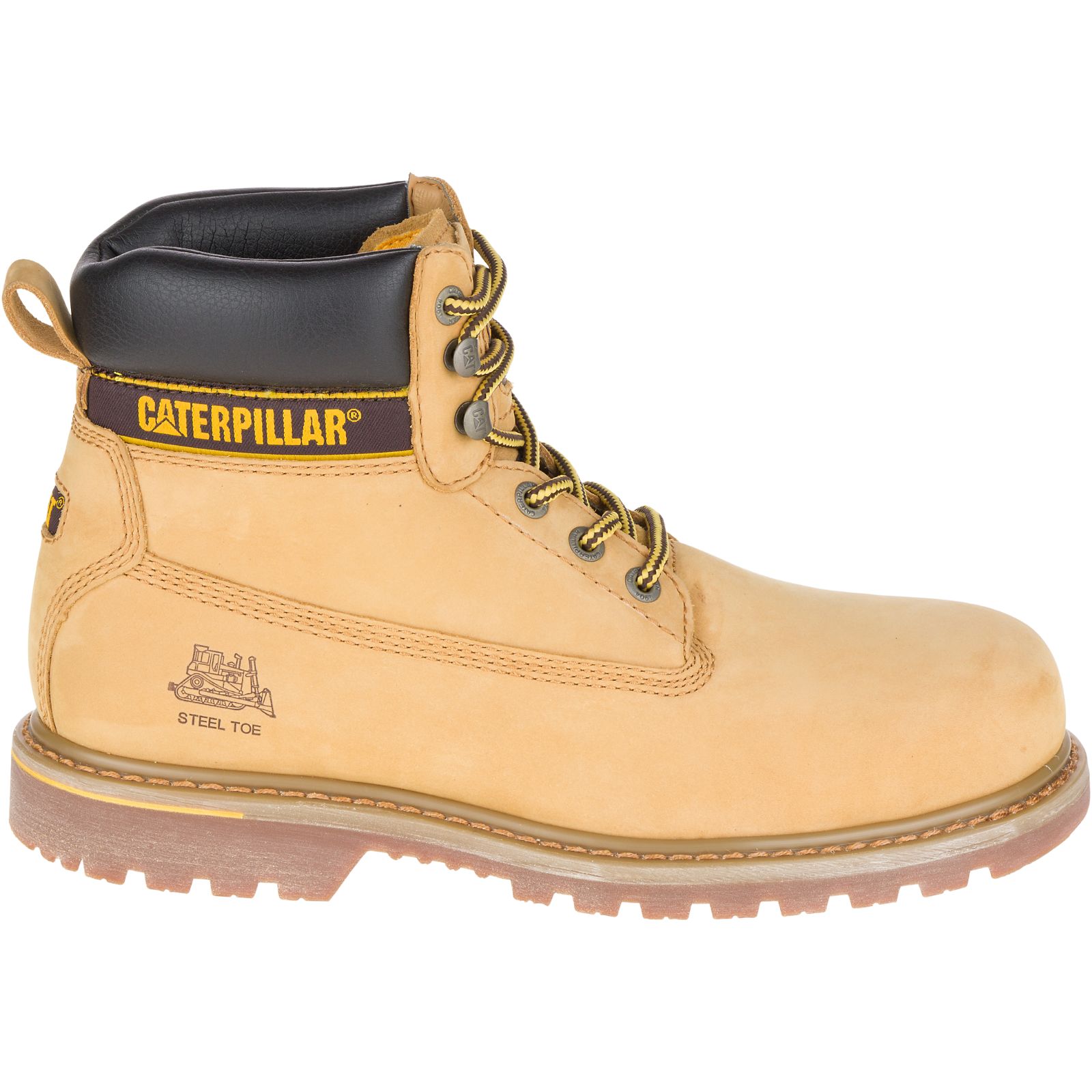 Caterpillar Boots South Africa - Cat Men's Holton Steel Toe S3 Hro Src Work Boots Orange JO1093472